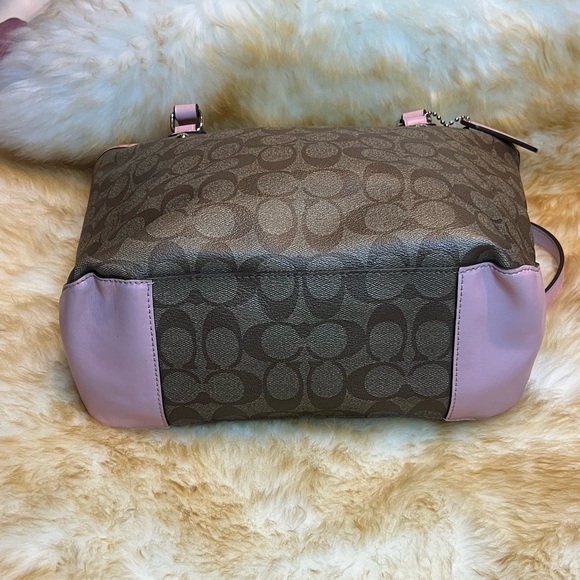 Coach Tan and Pink Shoulder Bag - Picture 5 of 14